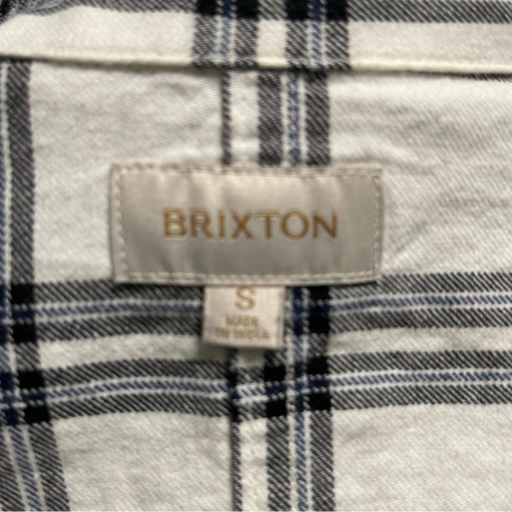 Brixton Bowery Boxy Fit Organic Cotton Light Weight Flannel Shirt Small — image 6 of 6